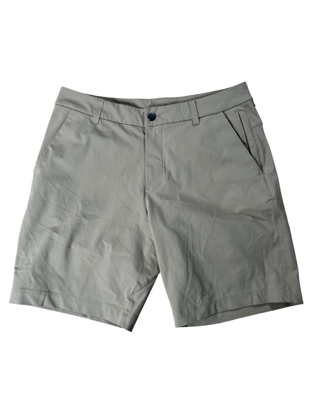 Lululemon Shorts Mens 32 Green Chino Microfiber Slim Flat Front Pockets